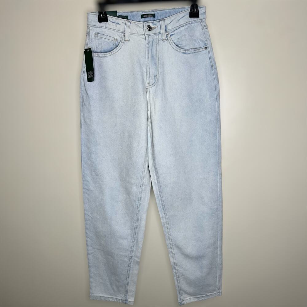 Wild Fable Tapered Jeans 2 Womens Ultra Light Wash High Rise Ankle Denim New